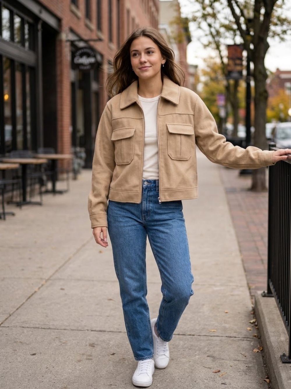Fashion Nova Women's Tan Utility Jacket